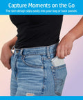 Pocket Sized Photo Printer For Instant Two By Three Inch Sticky Back Photos From Your Phone On The Go Luna Pearl Edition in pocket