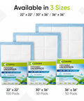 Top Shelf Absorbent Adult Incontinence Pads And Heavy Duty Bed Rescue Chucks 36X36 Disposable Six Layer SAP Core Quick Gel Pad in various sizes.