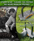 Lawn Aerator For Clay Soil With Kick To Unclog Easy Clear Design And Bolt On Base That Never Breaks 11 Heavy Duty 3.5 Inch Spikes