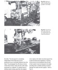 Gears and Gear Cutting for Home Machinists book page showing two black-and-white photos of a lathe gear-cutting setup.
