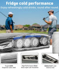Hidden Golf Bag Cooler With Ice Pack Insulated Six Can Beer Sleeve shown with detailed material features.