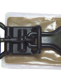 Close-up of buckle on Blue 4 Point Harness With 2 Inch Straps For Universal UTV Off Road Use Built To Last Tough As Nails Heavy Duty
