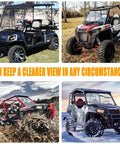 Universal Fifteen Point Six Inch UTV And Golf Cart Wiper Blade With Manual Arm Kit Heavy Duty All Weather on off-road vehicles.