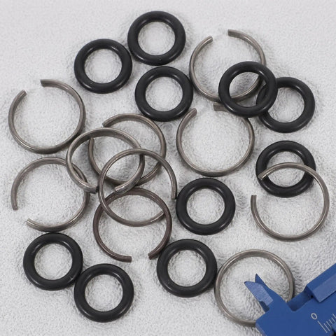 10 Pack Half Inch Drive Impact Wrench Retainer Rings With O Ring Easy Install Replacement Clips For Pneumatic And Electric Wrenches No Slip Socket Retaining Tool Kit, 1/2-inch rings and O-rings