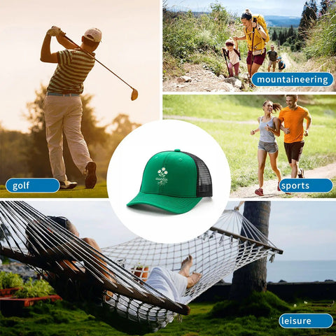 Green Trucker Cap For Men With Funny Design And All Day Comfortable Fit, suitable for outdoor activities like sports and leisure