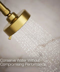 Awaken G90 Multifunction Showerhead With Three Spray Modes For Wide Coverage Intense Drench And Targeted Spray in geometric design