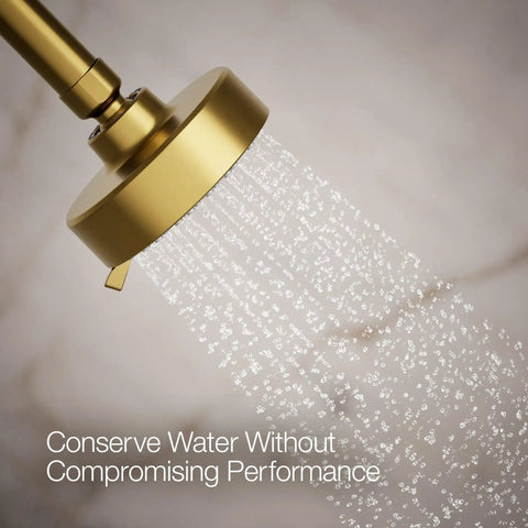 Awaken G90 Multifunction Showerhead With Three Spray Modes For Wide Coverage Intense Drench And Targeted Spray in geometric design