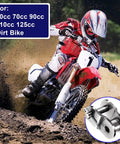 4 PCS #60 Roller Chain Offset Half Links For Motorbike Dirt Bike ATV shown with dirt bike in action, highlights durable metal parts and use.