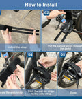 Step-by-step guide to install Adjustable Bike Pedal Straps For Universal Fit With Reflective Strips Toe Clips And Straps Tape
