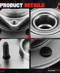 Close-up of front wheel hub and bearing assembly details focused on bolt and raceway for Dodge Ram 1500 2000-2001 models.