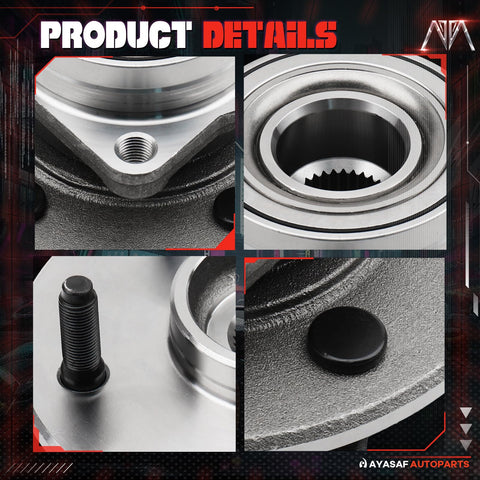 Close-up of front wheel hub and bearing assembly details focused on bolt and raceway for Dodge Ram 1500 2000-2001 models.