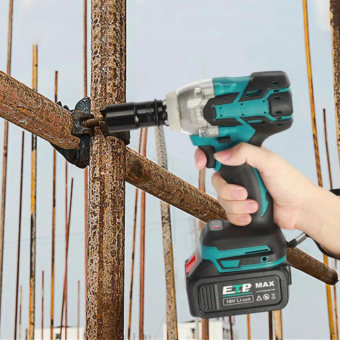 Talent Star 1/2 Inch Brushless Impact Wrench Kit With High Torque 3400 IPM Cordless Electric Driver Fast Charger And Durable Tools Bag For Heavy Duty Car Repair And Construction Projects