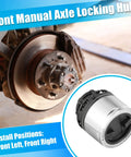 Front Manual Wheel Locking Hub Assembly For Ford Explorer 1995 To 2001 Ranger 1998 To 2003 And Mazda B Series Pickup 2001 To 2008 OE Number F87Z 3B396 BA 15001.7 Locking Drive Hub displayed next to vehicle axle.