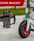 Beefed Up 8 Inch Heavy Duty Gate Wheel Kit For Wooden And Metal Tube Gates Supports Up To 700 Lbs Spring Loaded 360 Degree Rotating Caster Red