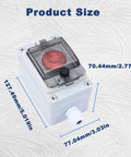Heavy Duty Emergency Stop Button With Enclosure 10A 440V Industrial Shut Off Switch IP65 Waterproof E Stop Push Button Aluminum Housing Built For Tough Environments