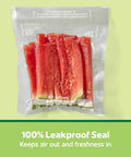 Quart Pre Cut Vacuum Seal Bags Easy To Use Align To Seal And Tear To Open Leakproof Vacuum Sealer Storage Bags 43 Pack with watermelon