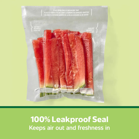 Quart Pre Cut Vacuum Seal Bags Easy To Use Align To Seal And Tear To Open Leakproof Vacuum Sealer Storage Bags 43 Pack with watermelon