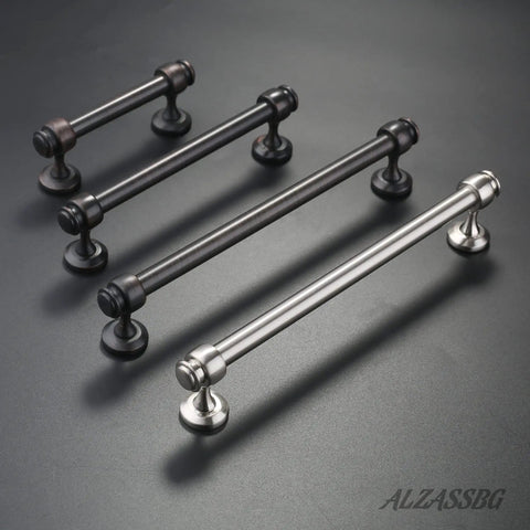 Ten Pack Matte Black Cabinet Pulls 7 Inch Straight Bar Handles For Cabinets And Drawers 177.8mm Hole Centers Kitchen Hardware