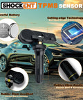Upgrade Your Ride With This Bulletproof 315 Mhz TPMS Tire Pressure Sensor Set Of 4 Direct Fits Chevy Silverado 1500 Gmc Sierra Cruze Equinox Encore 2007 To 2022 with black anodized rubber stem.