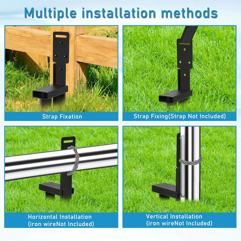Heavy Duty Ground Anchors Set For Tent Posts And Fences One Piece Stakes With L Brackets Wood Post Repair Kit Wind Resistant Steel Mobile Home Anchor System Durable Outdoor Tie Downs