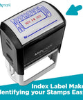 Workhorse Large Self Inking Rubber Date Office Stamp with stamped 'APPROVED NOV 10 2022', designed for easy office use.