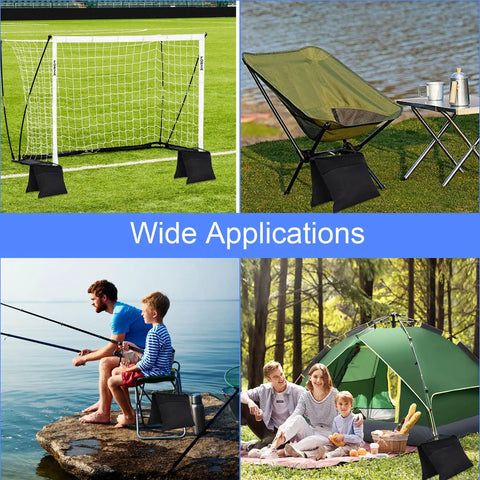 Two Pack Heavy Duty Sand Bags for Tripods, Umbrella Bases, and Photo Gear used for soccer net, chair, fishing, and camping tent