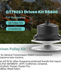 RS800 Driven Pulley Kit And Transmission Driven Kit for tractors and mowers, GT79253 replacement part on lawn background.