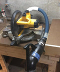 Polymer Dust Right Quick Change Multi Port Tool Set with Quick Change Handle For Dust Collection attached to saw