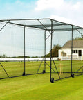 Portable Mobile Baseball Batting Cage With Wheels 36ft Net With Padding Easy Setup On Any Surface Heavy Duty Wheel System