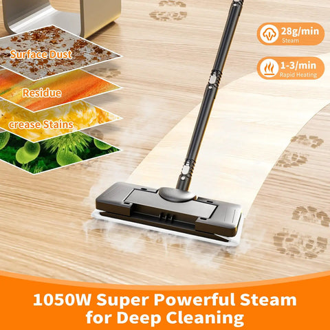 Heavy Duty 16 In One Detachable Steam Mop And Handheld Steamer For Hardwood Floors Tile And Grout cleaning hardwood with steam.