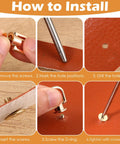 Step-by-step guide for 4 Pack Dope Rotatable D Rings For Purses And Handbags 360 Degree Swivel D Ring Studs installation