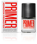 Multi Surface Adhesion Promoter Primer For Vinyl Wrap Prep And Paint Adhesion Booster On Metal Plastic Rubber Concrete Wood For Hella Strong Bond And Sweet Finish Results in clear glass jar with black cap.