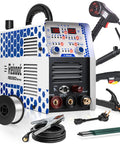 All In One 130 Amp Plasma Cutter Welder Combo With Dual Voltage 120 Volt And 240 Volt One Half Inch Clean Cut And Five Eighths Inch