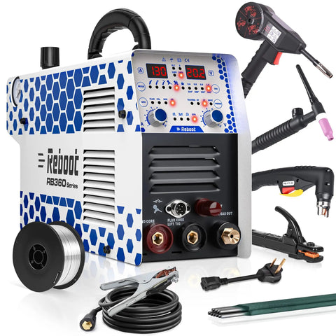 All In One 130 Amp Plasma Cutter Welder Combo With Dual Voltage 120 Volt And 240 Volt One Half Inch Clean Cut And Five Eighths Inch