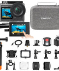 Brave 4 Pro Action Camera Bundle With Waterproof Floating Grip And Accessory Kit Gear Up For 4K30 Video And 20MP Photos