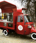 10.5 Ft Mobile Food Concession Trailer With Locking Drawers And Wide Prep Counter Turnkey Coffee Cart featuring a vibrant red exterior and open prep area.