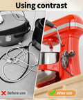 6 Pack Clear Cord Organizers For Appliances Stick On Cord Holders And Wrappers Built For Thick Cords 4mm And 10mm Wide Wire Management Winder For Pressure Cooker Air Fryer Blender Coffee Maker And Toaster on red stand mixer cord
