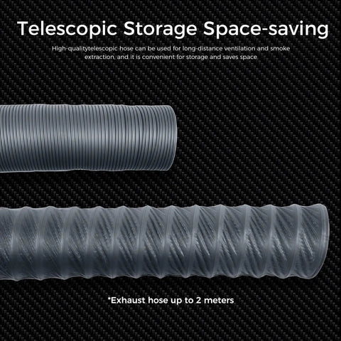 Telescopic hose for Fume Extraction Kit For 3D Printer Enclosure With 4000 RPM High Efficiency Ventilation Fan up to 2 meters
