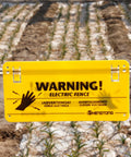Electric Fence Warning Sign Set 4 Pack Yellow No Touching Safety Signs 9.5 By 4.7 Inches Durable Plastic for farm use