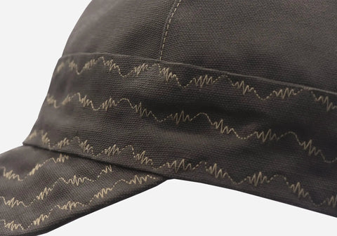 Close-up of Workhorse Flame Resistant Welding Cap 10 Oz Cotton Duck Exterior With Water Repellent Oil Resistant Finish