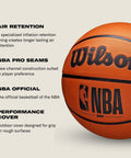 NBA DRV Series Basketball Official Size 7 29.5 Inch Brown With Pro Grip For Outdoor Courts Built To Handle Rough Surfaces
