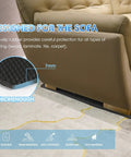 Four Pack Non Slip Furniture Rail Pads For Recliners Sofas And Couches Rubber Floor Protectors To Stop Sliding And Protect Hardwood Carpet And Marble Floors 30.5 X 3.9 Inches under a sofa