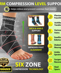 Ankle Brace With Strap For Pain Relief From Sprains And Plantar Fasciitis, Achilles Tendonitis Support, All Day Comfort, Size L