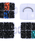 680Pcs Car Push Retainer Clips Kit 22 Sizes Nylon Bumper Fender Rivets Fasteners Assortment with Cable Ties for Toyota GM Ford Honda Chevy