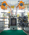 Shot Blasting System For Structural Steel Beams, Columns, And Frames, Refine Welded Parts For Construction And Fabrication, With Custom Accessories, Easy Maintenance, Ladder Access, And Flexible Configuration Options, industrial steel line