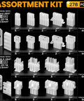 278 piece assortment kit for 2-In-1 Connector Crimping Tool Kit For Molex Standard 0.093 And MLX 0.084 Connectors, 20-14 AWG Terminals