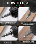 How to use Damaged Screw Extractor Set 6 Pack For Stripped Screws And Rusty Bolts Easy Out Removal Tool with drill examples.