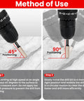Method of using Ten Pack One Quarter Inch Diamond Drill Bits Set With One Quarter Inch Hex Shank Core Bits on tile surface