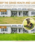 Lawn Aerator Shoes With 5mm Metal Base And Adjustable Straps For Grass, Spike Shoes Tool Before and After Lawn Care Results