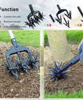 Manual Garden Cultivator With Interchangeable Handheld Scarifier And Handle Attachment used for tilling and weeding soil